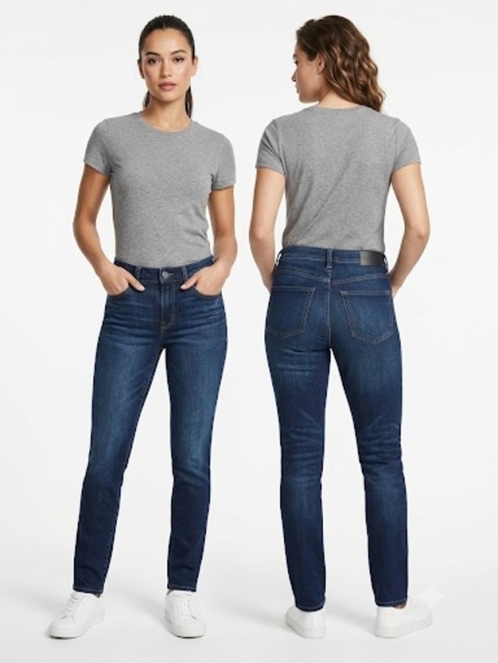 Express Womens High Rise Skinny Jeans Dark Wash Denim Size 28 x 32